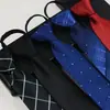 Gravata com zíper preguiçoso de 8 cm de largura, prática e fácil de puxar, para homens, negócios, casamento, noivo, padrinho, gravata de segurança