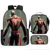 Mochila escolar periférica de Spider-Man para niños y estudiantes de entrega rápida transfronteriza, mochila de hombro, juego de tres piezas