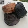 Cuerda Redonda de Piel de Vaca Hecha a Mano DIY Artículos de Cuero Tira Pura de Piel de Vaca Cuerda Trenzada 2/3/4/5mm Color Natural Negro Café