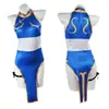 Street Fighter 6 Chun-Li Cosplay Roupas Halloween Apertadas Peça Única Roupas Chun-Li Cheongsam Performance de Palco Roupas de Jogo