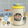 Nueva taza térmica y conservadora de frío, serie de pintura al óleo, un regalo para niños pequeños, portátil para uso en exteriores, taza de café moderna para estudiantes