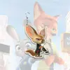 Novo Zootopia Acrílico Plano Judy Nick Fofo 2D Mochila Chaveiro Pingente Presente Pingente