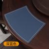 Sousplat de Couro Chuangmu Impermeável, Isolado e à Prova de Óleo Jogo Americano de Mesa de Hotel para Casa Luxo Leve em Forma de Leque Linha Única