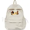 Mochila linda de cachorro estilo ins japonés para estudiantes de secundaria femeninas, mochila de pana, mochila casual de campus para estudiantes universitarios