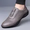Zapatos Casuales de Cuero con Cordones para Hombre, Zapatos Casuales sin Cordones, Sandalias Transpirables Caladas, Novedad Primavera 2026