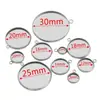 Aço Inoxidável Diâmetro Interno 6-30mm Disco Base para Pedra Preciosa Pedra do Tempo Acessórios para Joias DIY Dourado Estoque Pronto Atacado