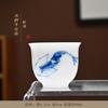 Taza Maestra Pintada a Mano Tipo Hielo Cerámica Kung Fu Juego de Té Taza de Té Taza de Té Color Bajo Esmalte Porcelana Azul y Blanca Taza Individual Personal