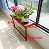 Mesa de Balcón Repisa de Ventana Ensanchada Mesa Estante para Flores de Madera Sólida Tipo Piso Pie Alto y Bajo Anticorrosión Estante de Almacenamiento de Una Capa Estante para Macetas