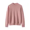 Suéter de Cachemira para Mujer BaiCaiRong Otoño/Invierno 2026, Cuello Semi Alto, Diseño Versátil, Tejido de Lana, Corte Holgado
