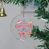 Venda Quente Transfronteiriça Ps Imitação Cristal Redondo Transparente Pingente de Decoração de Árvore de Natal Pingente Coração de Natal Atmosfera