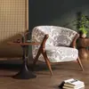 Sofá de Um Lugar Estilo Wabi-Sabi Vintage Cadeira Designer Retrô Hotel B&B Café Recepção Negociação Uma Mesa e Duas Cadeiras