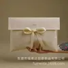 Venda Direta da Fábrica, Logo Personalizável, Bolsa de Tecido de Algodão Puro com Laço, Presente Estilo Ins, Joias, Roupas, Bolsa, Armazenamento de Presentes