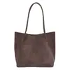 Bolsa Tote de Gran Capacidad Estilo Perezoso Color Sólido 2026 Otoño Nuevo Estilo Coreano Personalidad para el Trabajo y el Viaje de Commute de Mano al Hombro