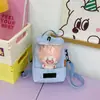Bolso de hombro transparente dulce estilo ins japonés, bolsa para botella de agua para niñas y estudiantes universitarios, bolso cruzado de alta apariencia para salidas