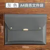 2026 Nova Bolsa Magnética para Arquivos de Escritório Bolsa de Couro para Documentos Maleta para Armazenamento de Dados Bolsa Impermeável para Documentos