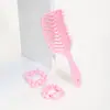 Pente de cabelo para atacado cuidado com o cabelo cabelo cacheado pente de dentes largos elástico de cabelo porco cólon grande corda de cabelo pente de malha oca pente de massagem