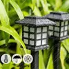 Luces Solares para Exteriores Impermeables Luces de Césped Retro Iluminación de Patio de Villa Luces de Llama Luces Inteligentes para Calle Montadas en el Suelo de Jardín