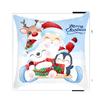 2025 Nueva Funda de Almohada Navideña Transfronteriza Reno Copo de Nieve Lino Piel de Durazno Terciopelo Funda de Almohada de Halloween Funda de Sofá
