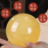 Fonte de Fábrica Atacado Bola de Cristal Amarelo Natural, Pedra Ilha de Gelo Polida à Mão, Ornamento Feng Shui para Casa, Presente Perfeito