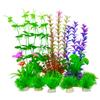 Paisajismo de Acuario Plantas Acuáticas Decorativas Simuladas de Plástico Falso Paquete Combinado Adornos Decorativos para Acuario Plantas Juego Completo