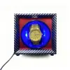 Rotor para Relógio com Padrão de Fibra de Carbono, Couro de Alta Qualidade, Suporte para Relógio Mecânico, Caixa de Armazenamento Anti-Magnética, Dispositivo de Enrolamento