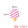 Resina Paleta de helado helado joyería para refrigerador tocado infantil pasador banda de goma con accesorios DIY-F4