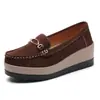 Zapatos de Talla Grande para Mujer Nuevos Zapatos de Plataforma de Suela Gruesa Europeos y Americanos Zapatos de Mujer Ligeros y Holgazanes Slip-On Versátiles y Elegantes Zapatos de Mamá