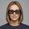 Gafas de Sol Cuadradas Clásicas Retro con Montura Negra, Gafas de Sol con Protección UV, Gafas de Sol de Moda Europeas y Americanas, Versátiles para Viajar al Trabajo y Conducir