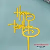 Te deseamos longevidad, salud y longevidad, Insignias de Acrílico Engrosado para Pasteles, Insignias para Postres de Repostería