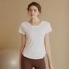 Ropa de fitness de alta calidad para mujer, ropa de running de secado rápido, camiseta deportiva de manga corta, top ajustado adelgazante para yoga y Pilates