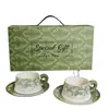 Juego de Tazas de Café Cerámicas Retro Tazas para Pareja Té de la Tarde Souvenir de Alto Valor Caja de Regalo Retro Regalo al por Mayor