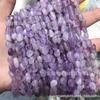 Cadena larga de ágata cristalina de piedra natural amorfa ovalada de 5-7 mm, venta al por mayor, productos semiacabados de joyería brillante de amatista y jaspe.