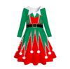 Venta al por mayor directa de fábrica ropa infantil primavera y otoño nuevo estilo europeo y americano vestido para niñas vestido falda infantil estampado manga larga
