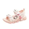 Sandalias para Niños y Niñas 2026 Verano Nuevo Estilo Moda Infantil Niñas Zapatos de Playa de Suela Suave para Niños Pequeños y Medianos con Cierres de Velcro