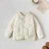 Jaqueta de Algodão Leve Infantil Uniforme Escolar Estudantil Forro de Algodão Tamanhos Médio e Grande Camada Interna Quente com Forro de Lã Infantil Jaqueta de Algodão para Meninos e Meninas Roupa Externa