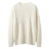 Suéter Tricô Cabo Cor Sólida Outono e Inverno Novo Tricotado Manga Longa Pulôver Camada Base Feminino Gola Redonda Espessado Caxemira