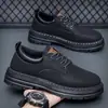 Nuevas Botas Cortas de Corte Bajo Resistentes al Desgaste, Nuevas Botas Martin Estilo Retro Británico para Hombre de Primavera y Verano, Zapatos Casuales Versátiles de Suela Gruesa