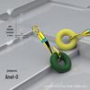 Conector sub-fêmea anel rápido 8 palavras anel competitivo ouro aço inoxidável silicone acessórios de pesca equipamento de pesca