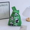 Bolso de mujer con diseño de panda de dibujos animados, bolso de punto a juego, bolso de muñeca, bolso de hombro, bolso de mano