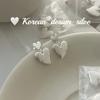Pendientes de alta gama estilo coreano Ins, de plata de ley S925, con doble capa de trefilado, estilo nicho elegante y combinable para mujer.