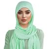 Bufanda de seda de leche de color liso transfronteriza para mujer, bufanda larga clásica de modal versátil, turbante monocolor