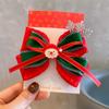 24 Grampos de Cabelo de Natal Infantis Europeus e Americanos Novos Cabelo de Vison Presilha BB para Bebê Acessórios de Cabelo Laço Tiara Anel de Cabelo