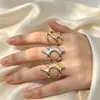 Anillo de Acero Inoxidable Hidráulico Geométrico Irregular con Textura Metálica, Estilo Europeo y Americano de Moda para Mujer, Estilo Callejero Personalizado Estilo Hong Kong