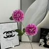 Dália Aromática de Duas Cabeças e Pétalas Duplas Dália Artificial para Fotografia de Casamento, Decoração de Casa, Crisântemo de Bola Atacado Transfronteiriço Flores Artificiais