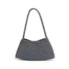 Bolso tejido de alta gama, de nicho, para mujer, versátil para el trabajo, bolso de hombro con forma de dumpling, bolso de axila, bolso tote y bolso cubo