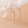 Pendientes Largos Minimalistas de Barra Única Estilo Coreano y Japonés Personalidad Moda Línea Geométrica Barra Gancho Pendientes Tendencia Estilo Ins