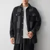 Chaqueta vaquera Mokamke para hombre, estilo casual urbano, con bloques de color, nuevo estilo con doble bolsillo de parche, chaqueta para hombre 81728