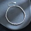 Outono e Inverno Novo Estilo Minimalista High-End Luxo Leve Pulseira de Contas Prateadas Estilo Ins Requintada Versátil Joia de Contas Atacado