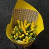 Papel de Presente Xadrez em Couro Retrô Papel de Presente Floral Estilo Coreano Buquês de Flores Materiais de Arte Floral Embalagem para Caixa de Presente Em Estoque Atacado