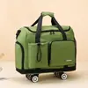 Bolsa de Viaje Popular Transfronteriza, Bolsa de Viaje Plegable de Gran Capacidad, Bolsa de Equipaje con Ruedas Universales, Bolsa de Almacenamiento con Logo Personalizable
